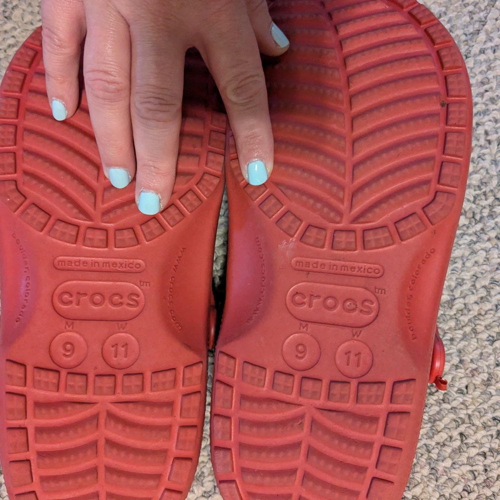 Red Crocs Sandals